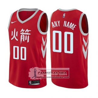 Camiseta Houston Rockets Personalizada Ciudad 2017-18 Rojo