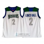 Camiseta Huskies Lonzo Ball Blanco