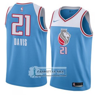 Camiseta Kings Deyonta Davis Ciudad 2018 Azul