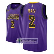 Camiseta Lakers Lonzo Ball Ciudad 2018 Violeta