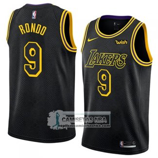 Camiseta Lakers Rajon Rondo Ciudad 2018 Negro