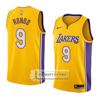 Camiseta Lakers Rajon Rondo Icon 2018 Amarillo