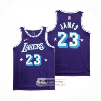 Camiseta Los Angeles Lakers Kobe Bryant NO 23 Ciudad Edition 2021-22 Violeta