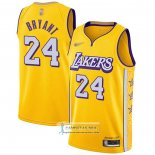 Camiseta Los Angeles Lakers Kobe Bryant NO 24 Ciudad 2019-20 Amarillo