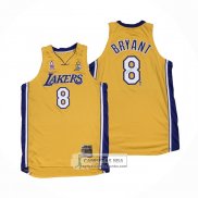 Camiseta Los Angeles Lakers Kobe Bryant NO 8 Mitchell & Ness 2001-02 Amarillo