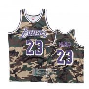 Camiseta Los Angeles Lakers Lebron James NO 23 Camuflaje