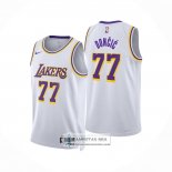 Camiseta Los Angeles Lakers Luka Doncic NO 77 Association 2024-25 Blanco