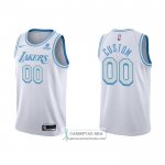 Camiseta Los Angeles Lakers Personalizada Ciudad 2021-22 Blanco