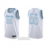 Camiseta Los Angeles Lakers Personalizada Ciudad 2021-22 Blanco