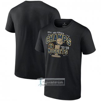 Camiseta Manga Corta Denver Nuggets 2023 NBA Finals Champions Slip Trophy Negro