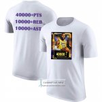 Camiseta Manga Corta Los Angeles Lakers James Commemorative Blanco