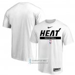 Camiseta Manga Corta Miami Heat Practice Performance 2022-23 Blanco