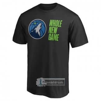 Camiseta Manga Corta Minnesota Timberwolves Whole New Game Negro