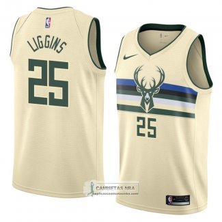 Camiseta Milwaukee Bucks Deandre Liggins Ciudad 2018 Crema