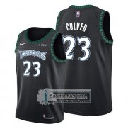 Camiseta Minnesota Timberwolves Jarrett Culver Hardwood Classics 2019-20 Negro