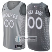 Camiseta Minnesota Timberwolves Personalizada Ciudad 2017-18 Gris