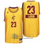 Camiseta Navidad Cavaliers James 2014 Amarillo