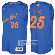Camiseta Navidad Knicks Derrick Rose 2016 Azul