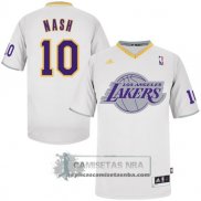 Camiseta Navidad Lakers Nash 2013 Blanco