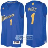 Camiseta Navidad Warriors Javale Mcgee 2016 Azul