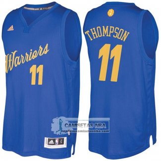 Camiseta Navidad Warriors Klay Thompson 2016 Azul