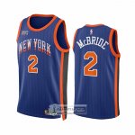Camiseta New York Knicks Miles Mcbride NO 2 Ciudad 2023-24 Azul