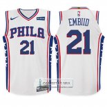 Camiseta Nino 76ers Joel Embiid Association 2017 18 Blanco