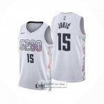 Camiseta Nino Denver Nuggets Nikola Jokic NO 15 Ciudad 2024-25 Blanco