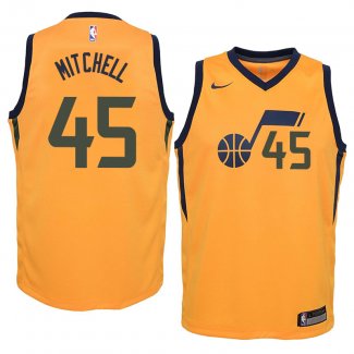 Camiseta Nino Jazz Donovan Mitchell Statement 2017-18 Amarillo