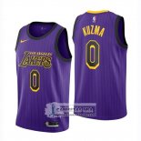 Camiseta Nino Lakers Kyle Kuzma Ciudad 2018-19 Violeta