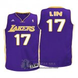 Camiseta Nino Lakers Lin Blanco Purpura