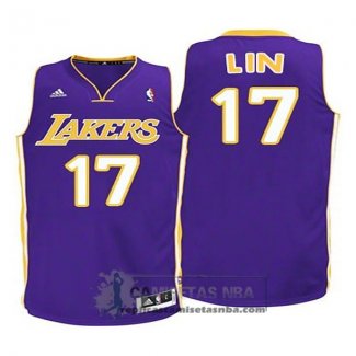 Camiseta Nino Lakers Lin Blanco Purpura