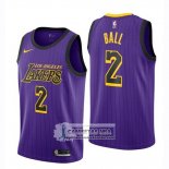 Camiseta Nino Lakers Lonzo Ball Ciudad 2018-19 Violeta