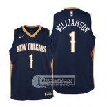 Camiseta Nino New Orleans Pelicans Zion Williamson Icon 2019 Azul