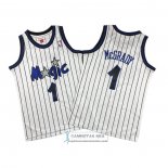 Camiseta Nino Orlando Magic Tracy McGrady NO 1 Mitchell & Ness 2003-04 Blanco
