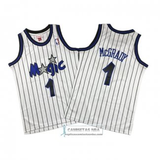 Camiseta Nino Orlando Magic Tracy McGrady NO 1 Mitchell & Ness 2003-04 Blanco