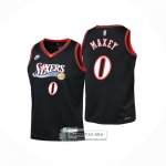 Camiseta Nino Philadelphia 76ers Tyrese Maxey NO 0 Classia 2025-26 Negro