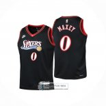 Camiseta Nino Philadelphia 76ers Tyrese Maxey NO 0 Classia 2025-26 Negro