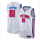 Camiseta Nino Pistons Jose Calderon Swingman 2018-19 Blanco