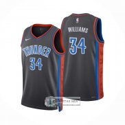 Camiseta Oklahoma City Thunder Kenrich Williams NO 34 Ciudad 2022-23 Gris