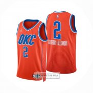 Camiseta Oklahoma City Thunder Shai Gilgeous Alexander NO 2 Statement 2024-25 Naranja