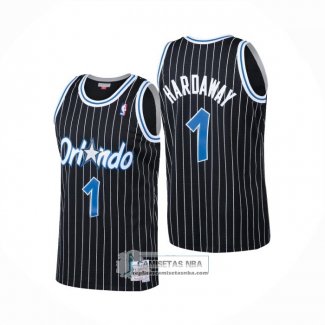 Camiseta Orlando Magic Anfernee Hardaway NO 1 Mitchell & Ness 1994-95 Negro