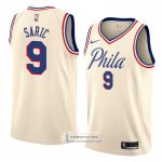 Camiseta Philadelphia 76ers Dario Saric Ciudad 2018 Crema