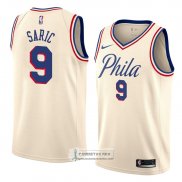 Camiseta Philadelphia 76ers Dario Saric Ciudad 2018 Crema