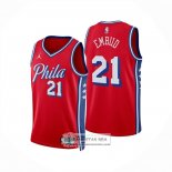 Camiseta Philadelphia 76ers Joel Embiid NO 21 Statement 2024-25 Rojo