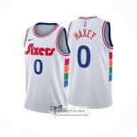 Camiseta Philadelphia 76ers Tyrese Maxey NO 0 Ciudad 2024-25 Blanco