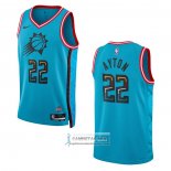 Camiseta Phoenix Suns Deandre Ayton NO 22 Ciudad 2022-23 Azul