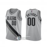 Camiseta Portland Trail Blazers Carmelo Anthony Earned 2020-21 Gris