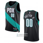 Camiseta Portland Trail Blazers Gary Payton II NO 00 Ciudad 2022-23 Negro