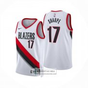 Camiseta Portland Trail Blazers Shaedon Sharpe NO 17 Association 2024-25 Blanco